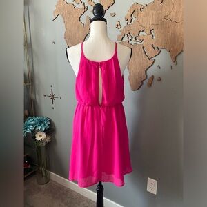 Hot Pink Knit Mini Dress